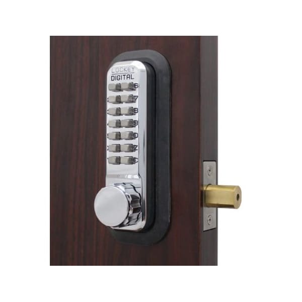 Lockey Mechanical Keyless Combination Deadbolt Lock Double Combination Bright Chrome 2210DC-BC - main